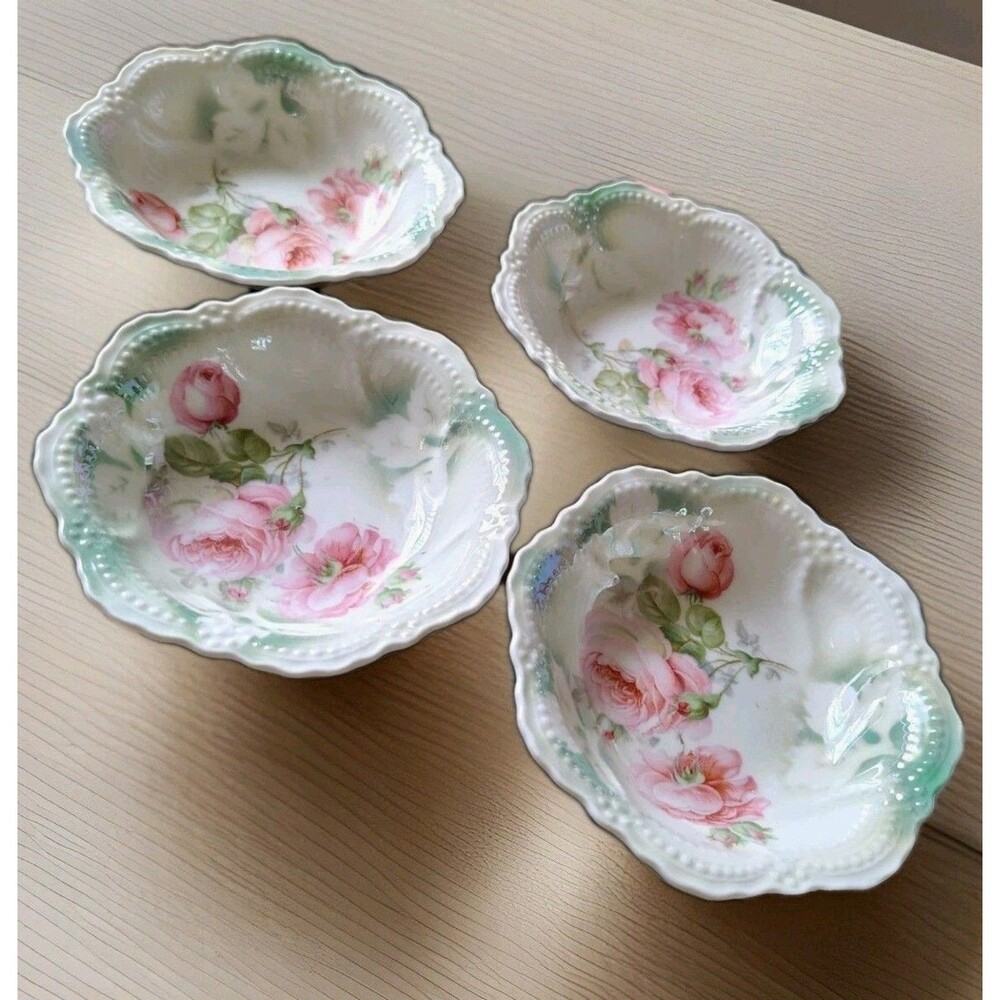 Leuchtenbury Germany Lot Of 4 Finger Bowls Just Under 5" Porcelain EC - Picture 2 of 6